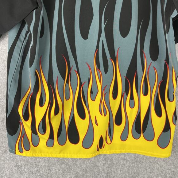 Vintage EasyRiders Shirt Mens Large Flame Button Motorcycle Biker Grunge Y2K - Picture 12 of 14